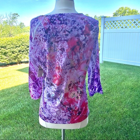 Coldwater Creek Floral Whirl Tee - Picture 2 of 13
